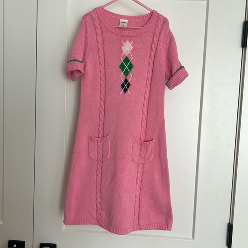Gymboree Retro Style Pink Sweater Dress Size 9, Girl